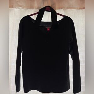 Vince Camuto Black V-Neck Sweater